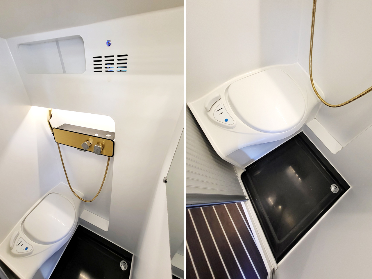 ▲르노 마스터 15인승 버스 기반의 써밋 포리치 플러스의 화장실은 3밴 모델 대비 실용적인 수준으로 넓어졌다. (사진=써밋알브이 제공)
