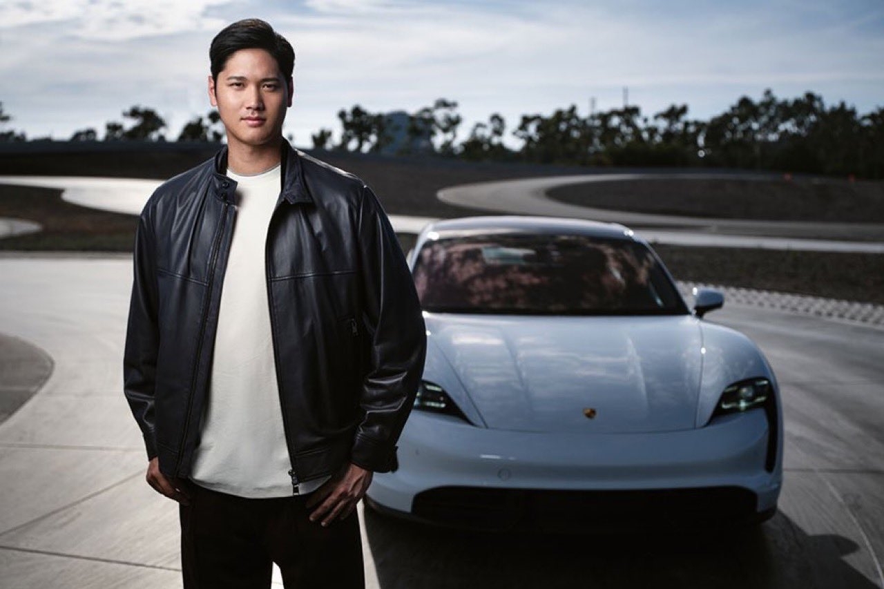▲Shohei Ohtani Standing in Front of the Taycan as Porsche Ambassador (Photo=Porsche)