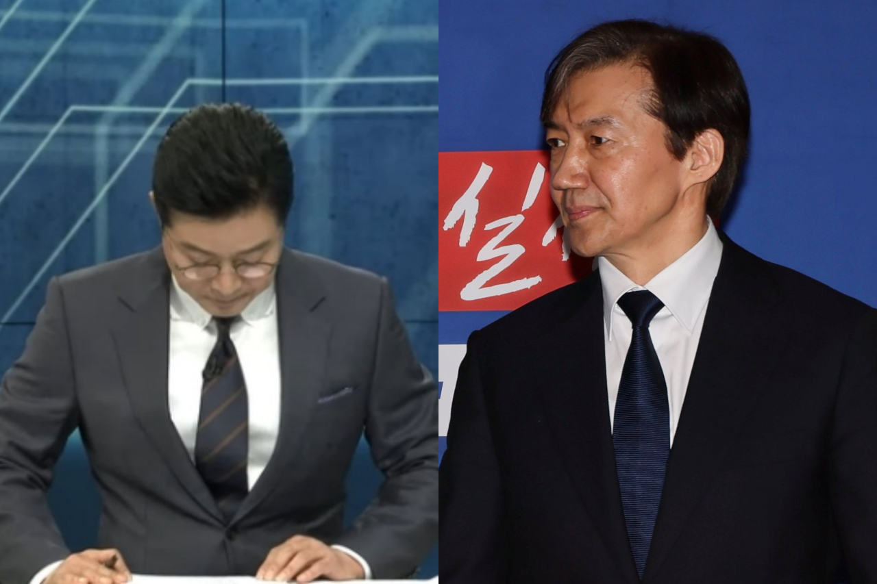 ▲편상욱 앵커(왼쪽), 조국 조국혁신당 대표(사진=SBS '뉴스브리핑', 연합뉴스)