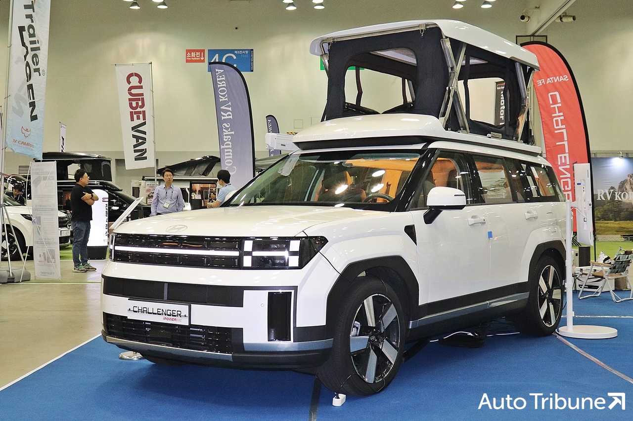 ▲패밀리카라반 싼타페 챌린저 캠핑카(사진=최현진 기자)
