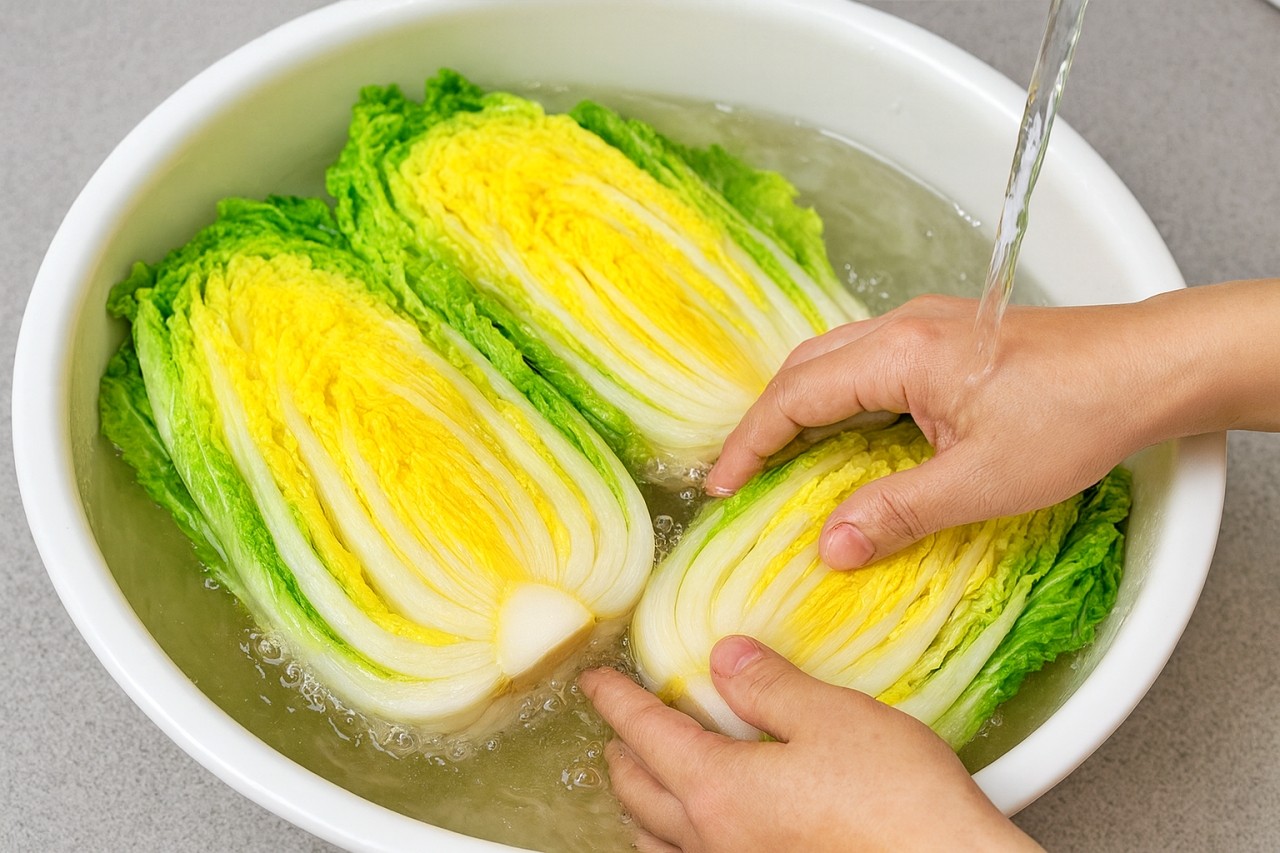 김장용 절임 배추를 헹구는 모습 /사진=OpenAI