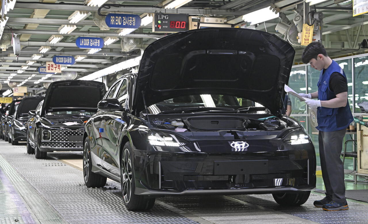 참고사진, 현대차 아산공장 생산라인 /사진=현대차