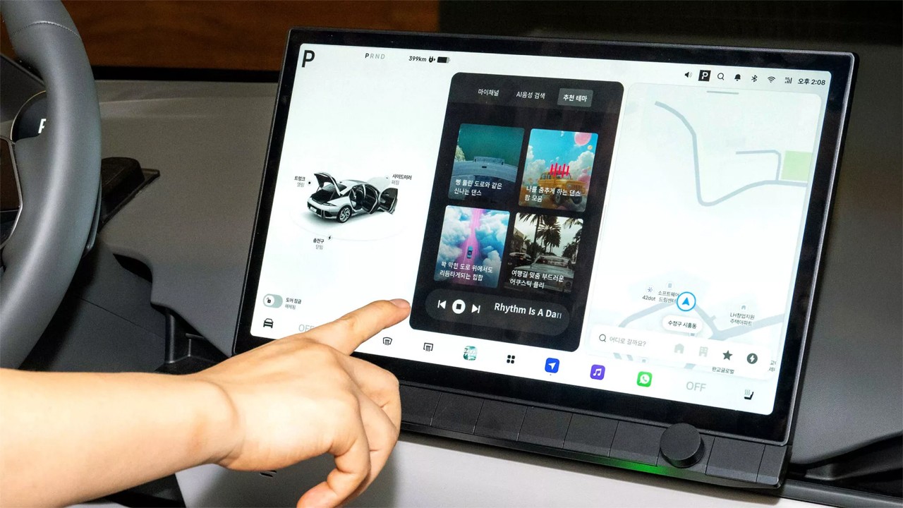 현대차 차세대 인포테인먼트 시스템 플레오스 /사진=현대차