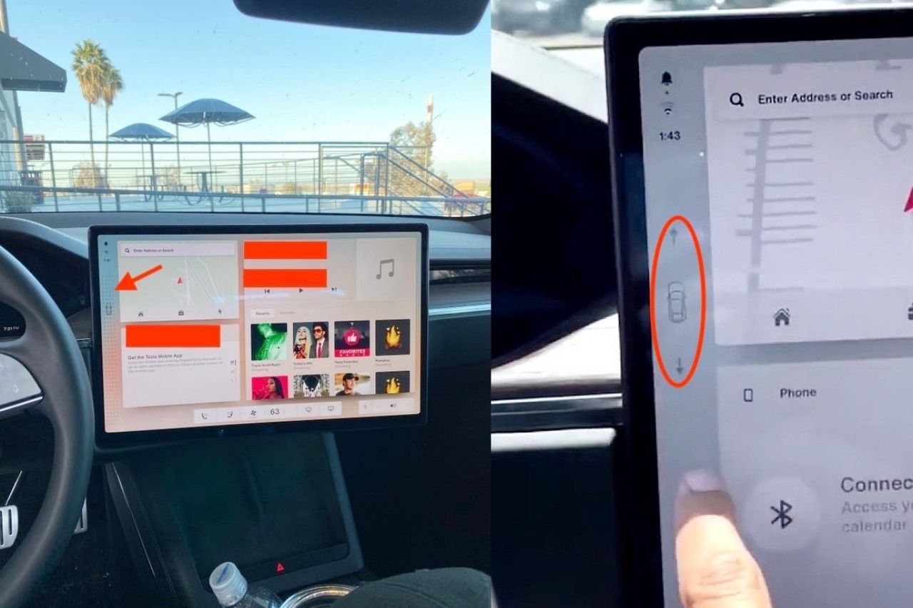 현재 모든 테슬라는 변속을 디스플레이 좌측 상단에서 스와이프해서 해야 한다. /사진=Teslarati