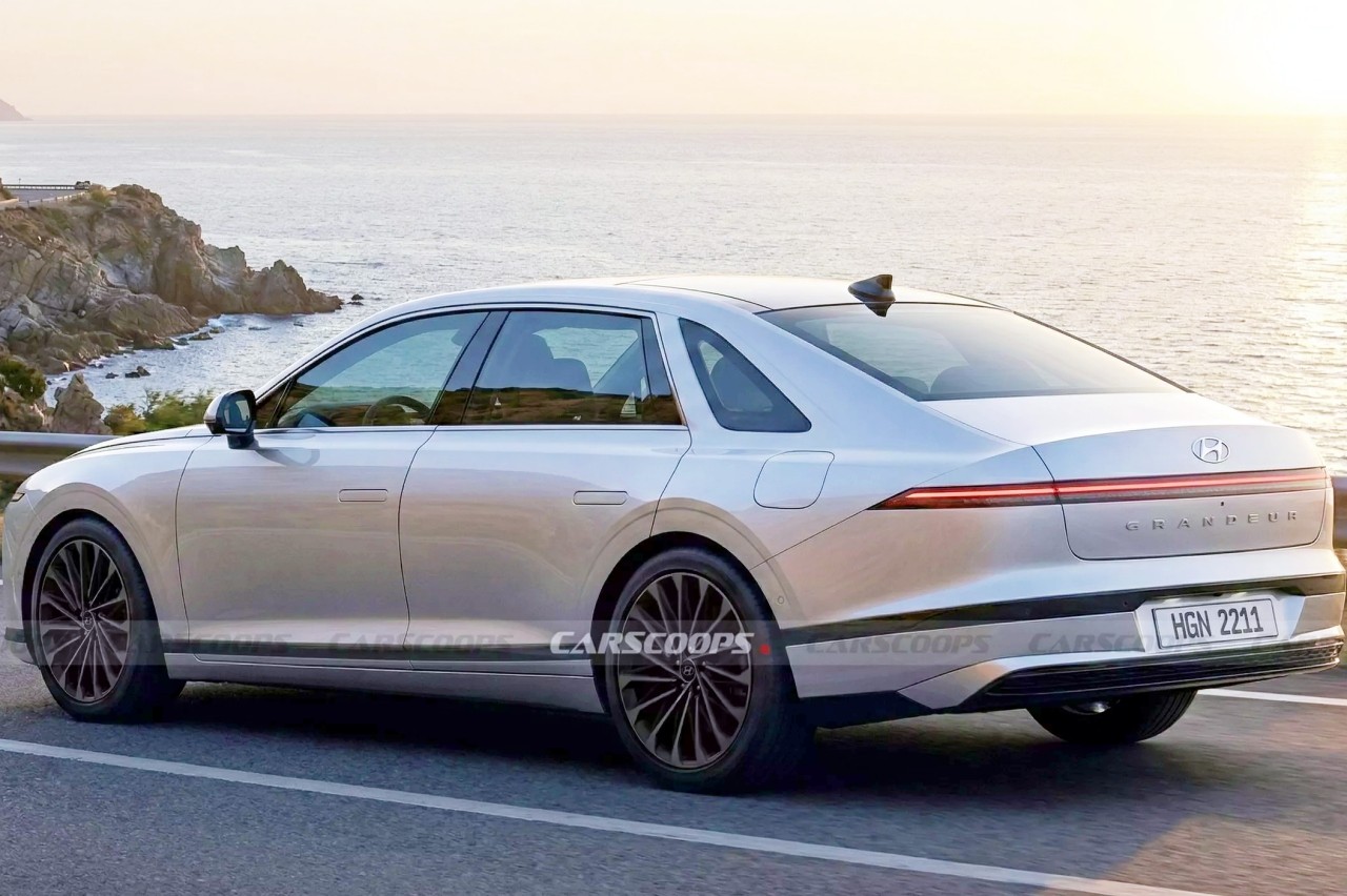 현대 그랜저 부분 변경 모델 예상도 /사진=Carscoops