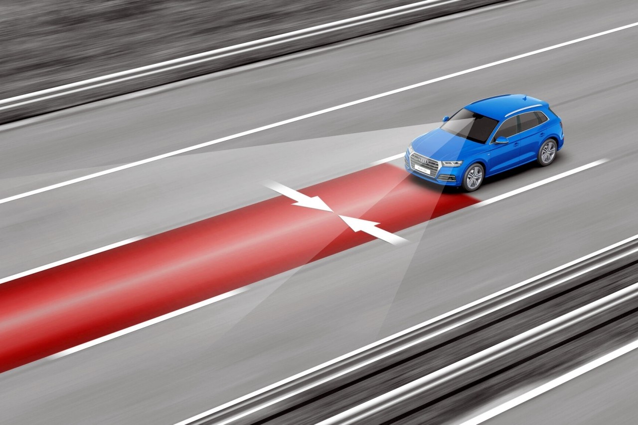 아우디 차선 중앙 유지 기능인 액티브 레인 어시스트 /사진=아우디