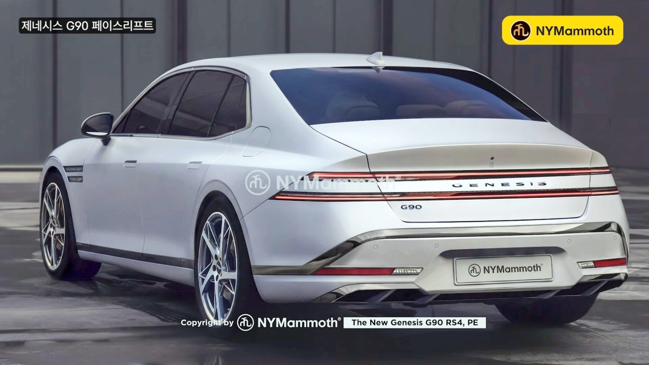 제네시스 G90 부분 변경 모델 예상도 /사진=유튜브 '뉴욕맘모스'