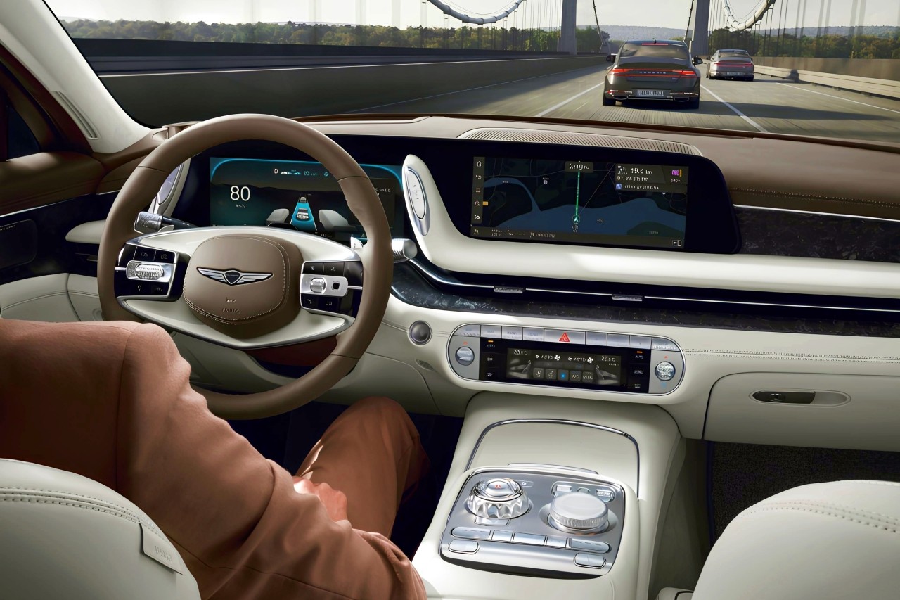 현행 제네시스 G90에 HDP가 적용될 경우 예상 장면 /사진=현대차그룹