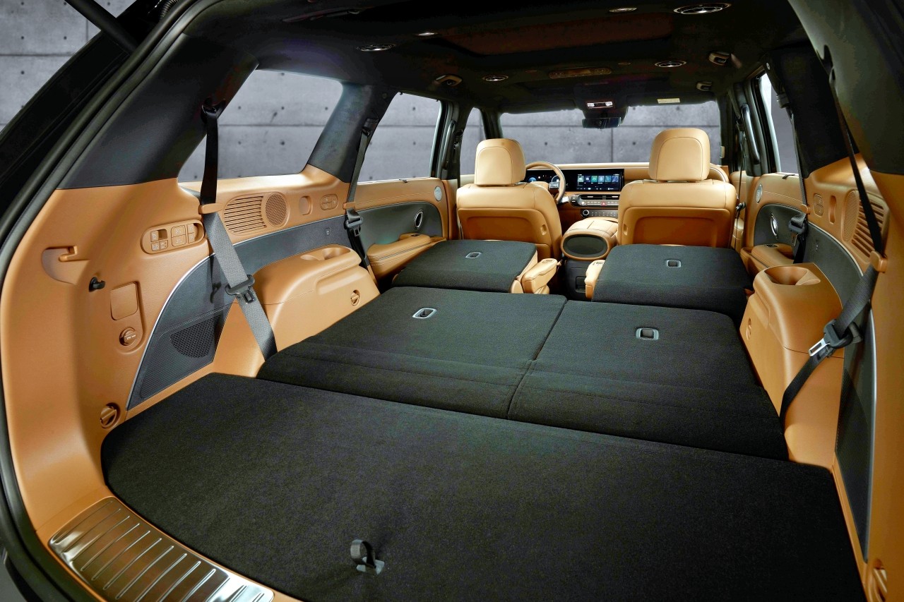 2열 및 3열 시트가 폴딩된 팰리세이드 /사진=현대차