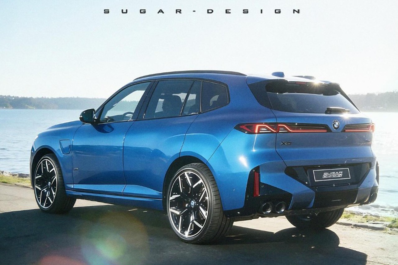 위장막이 벗겨진 채 공개된 BMW X5를 기반으로 다시 제작된 예상도 /사진=Sugardesign