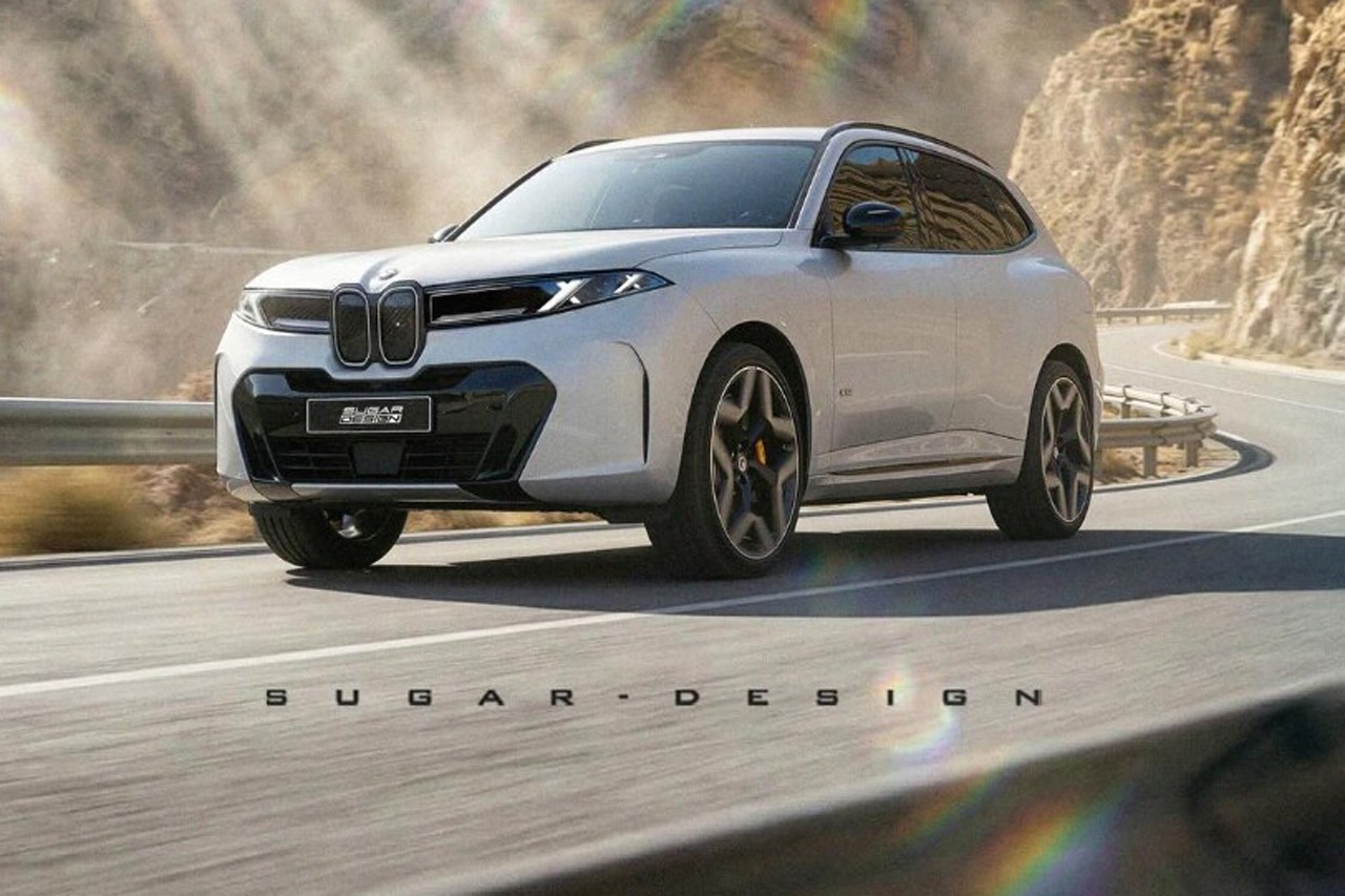 위장막이 벗겨진 채 공개된 BMW X5를 기반으로 다시 제작된 예상도 /사진=Sugardesign