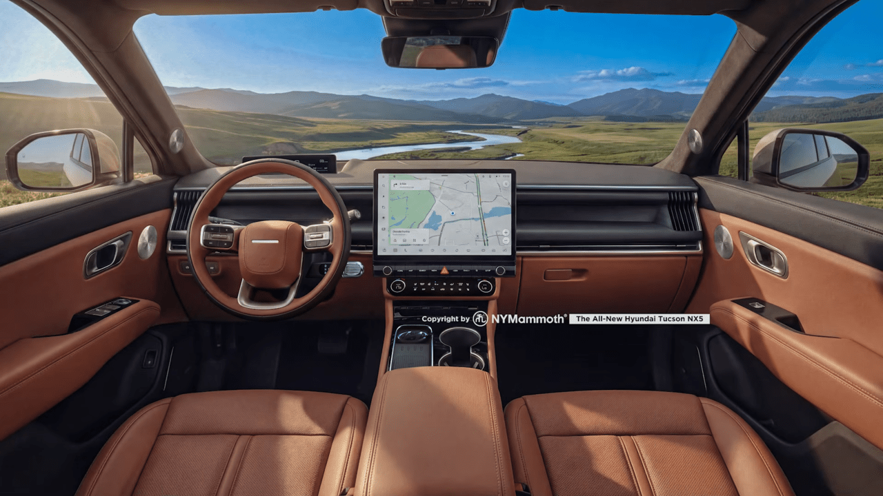 신형 투싼 실내 예상도 /사진=유튜브 'NYMammoth l 뉴욕맘모스'