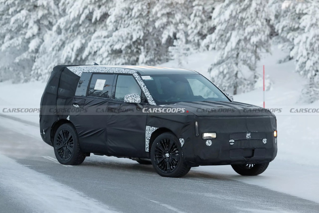 현대 싼타페 부분변경 스파이샷 /사진=Carscoops