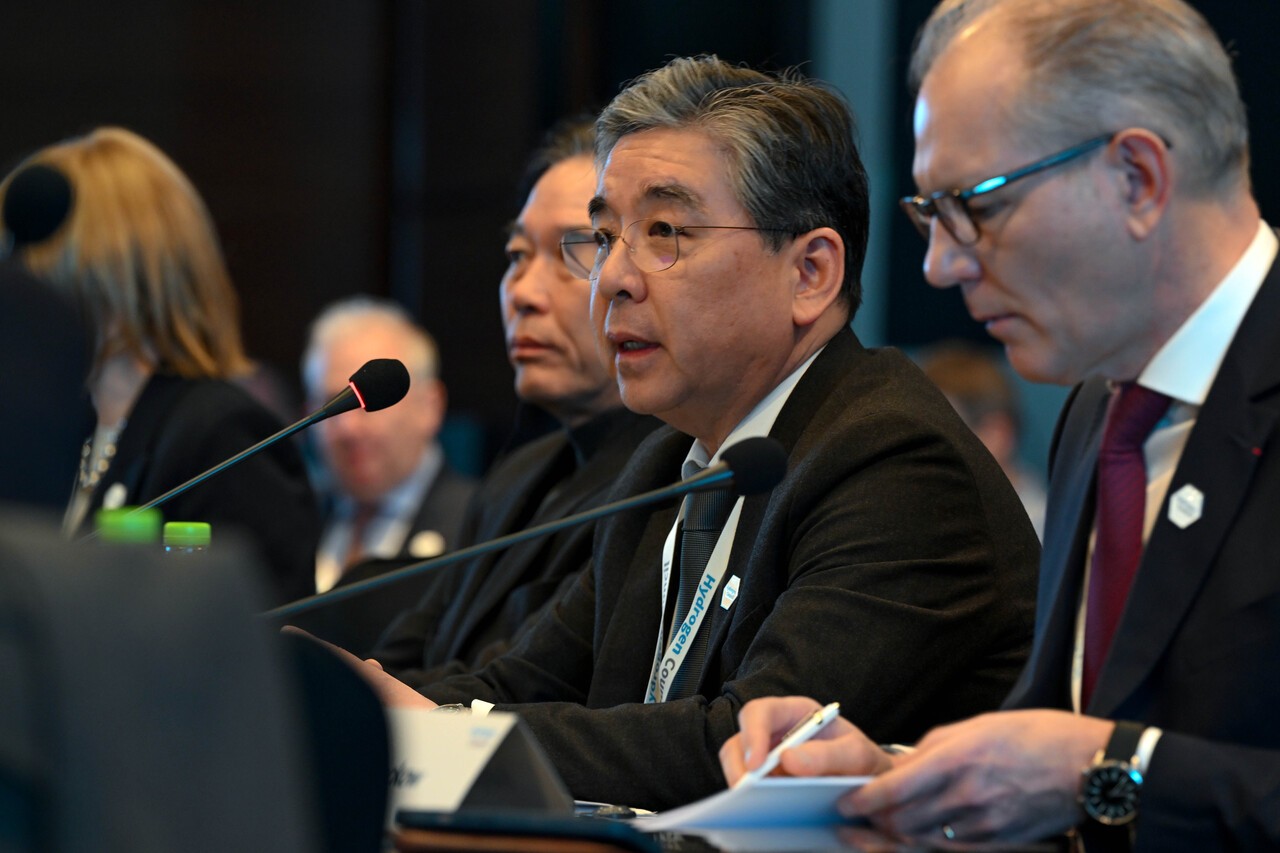 월드 하이드로젠 엑스포 2025 참석한 장재훈 부회장 /사진=현대차그룹