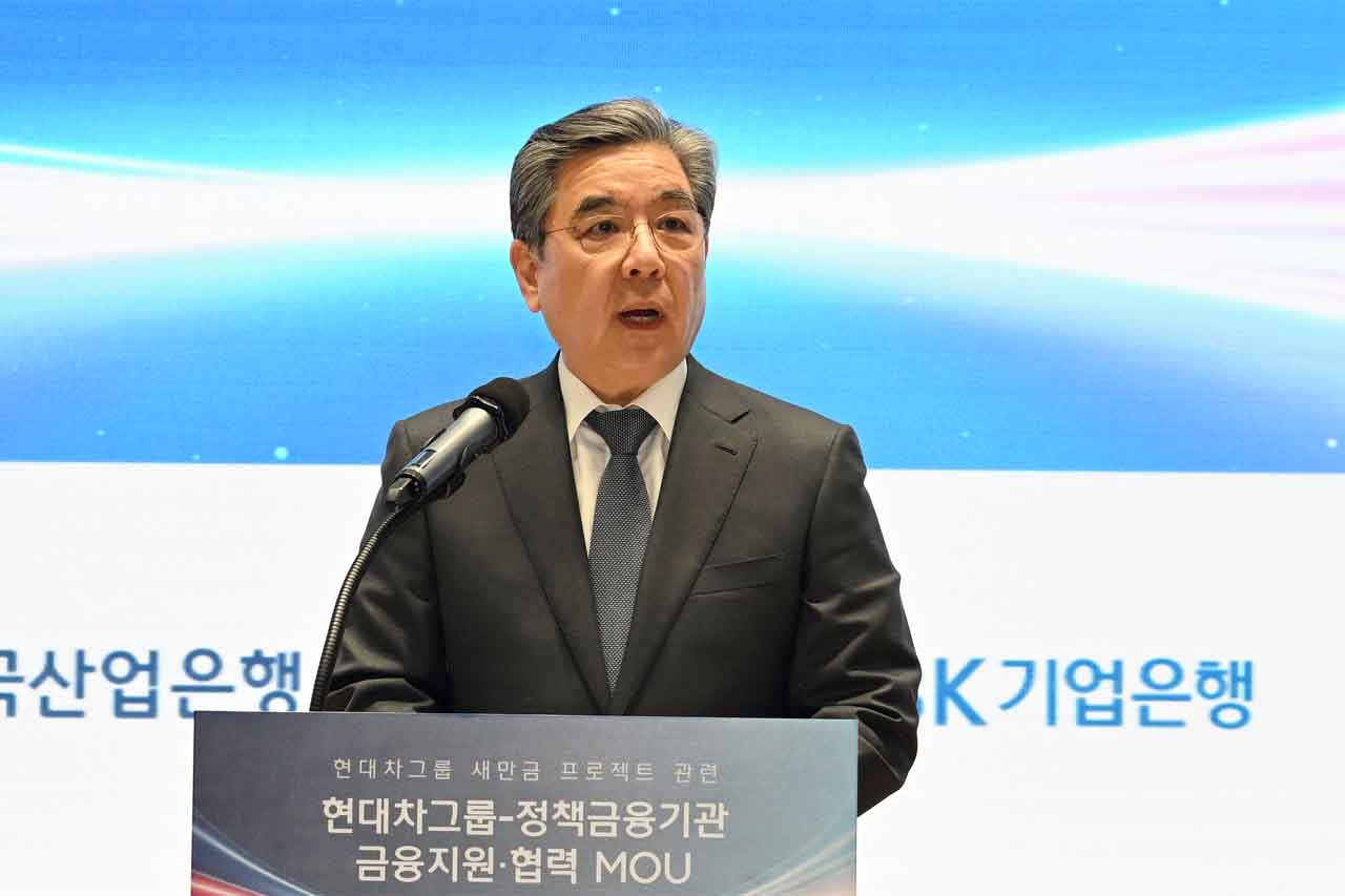 새만금에 투자를 발표하는 장재훈 부회장 /사진=현대차그룹