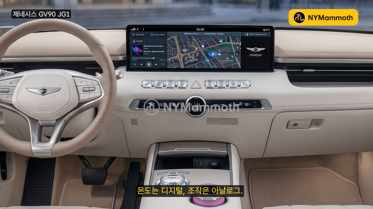 제네시스 GV90 실내 예상도 /사진=유튜브 '뉴욕맘모스'