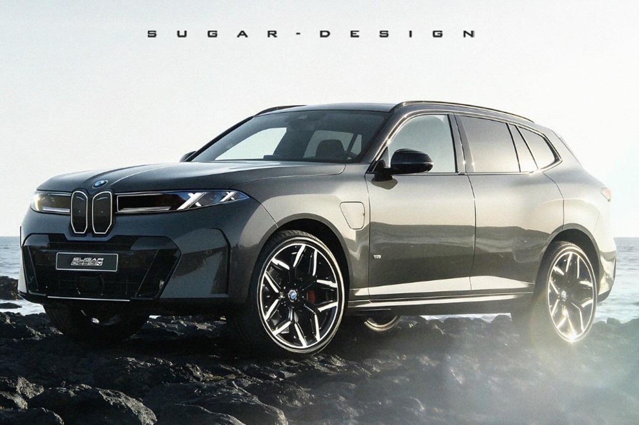 위장막이 벗겨진 채 공개된 BMW X5를 기반으로 다시 제작된 예상도 /사진=Sugardesign