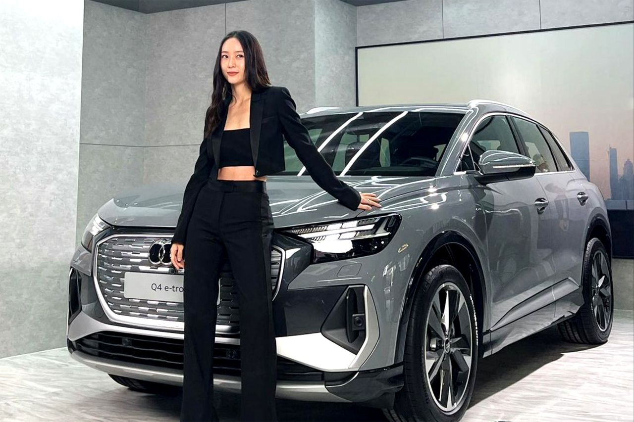 크리스탈, 아우디 Q4 e-tron /사진=크리스탈 인스타그램