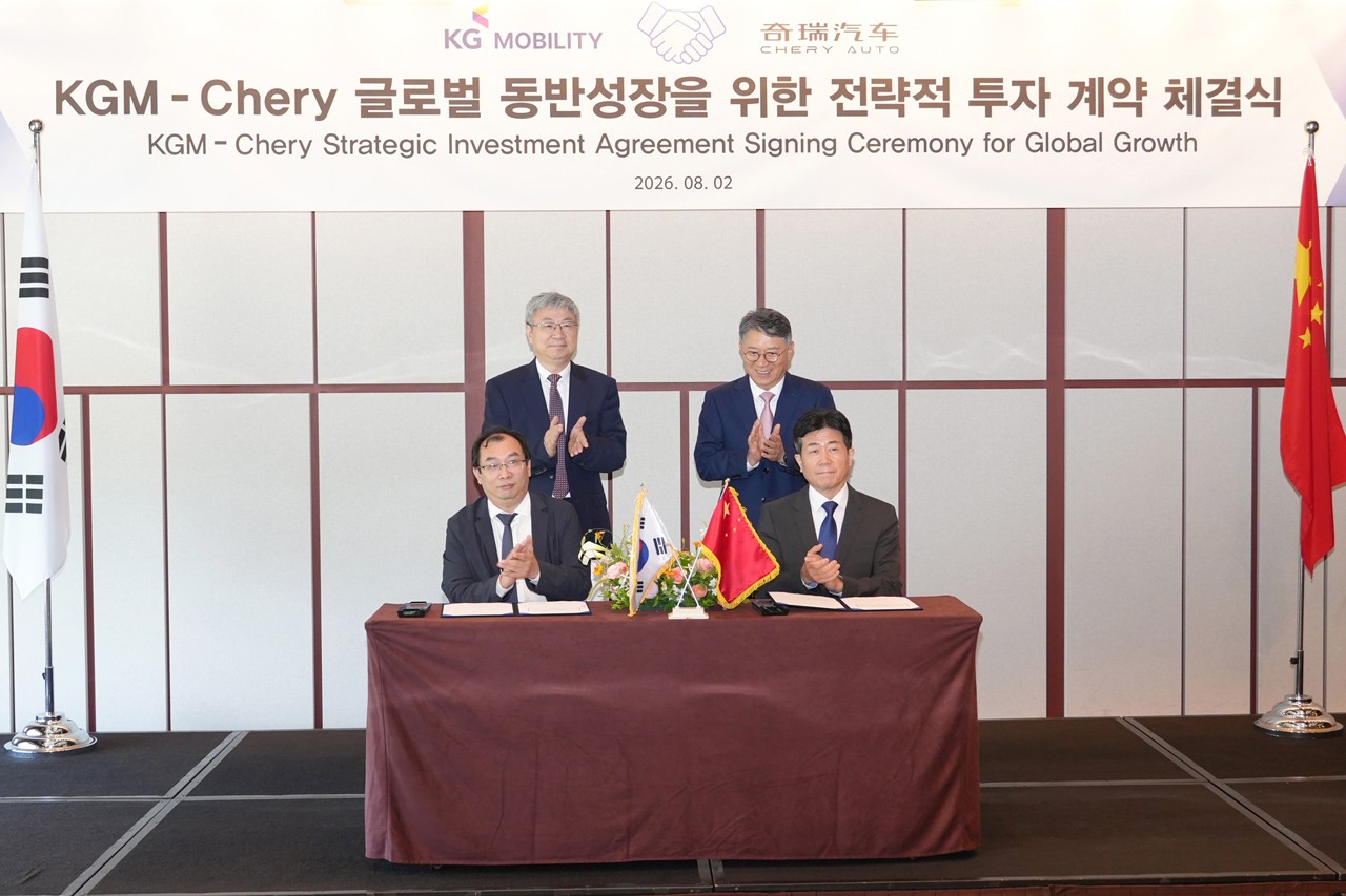"렉스턴 후속 2027년 출시"... KGM, 체리차와 1천 억 규모 투자 체결