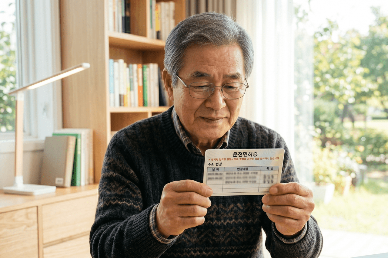 운전면허증을 살펴 보는 모습 /사진=AI생성