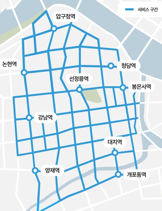 로보택시 운행 구간 /자료=서울시
