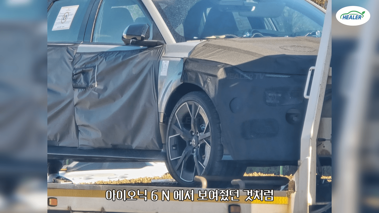 현대 신형 아반떼 N 스파이샷 /사진=유튜브 '힐러 Healer TV'
